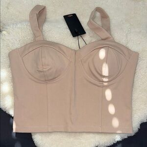 Nude Bustier Crop Top